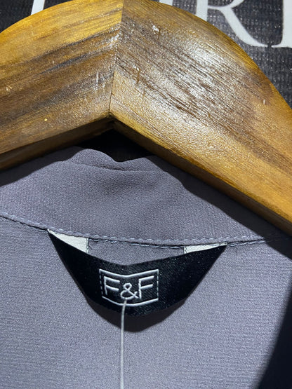 F&F |M| BUST 20| B9| GREY LONG-LINE BUTTON-DOWN COLLARED SHIRT TUNIC