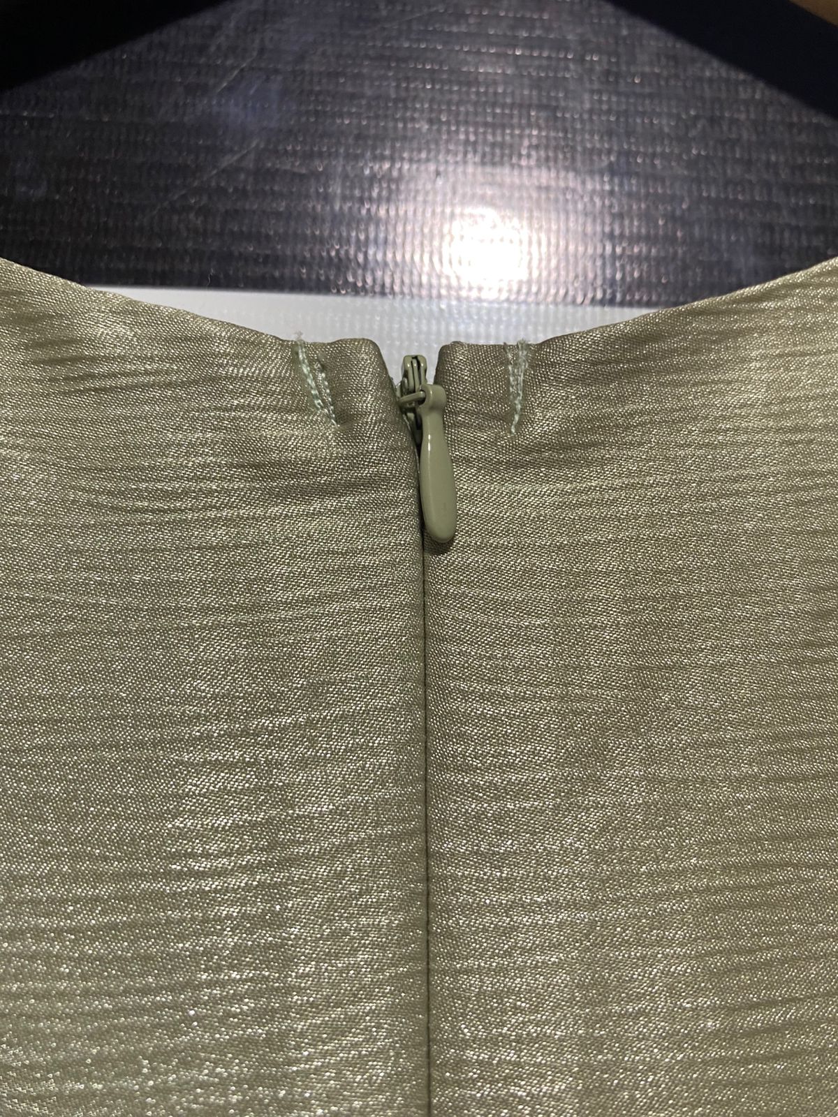 |L| BUST FREE | B9| ELEGANT SAGE GREEN METALLIC SHIMMER MAXI DRESS WITH BELL SLEEVES