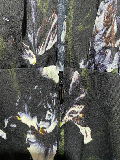 H&M |M| BUST 18| B9| BLACK FLORAL PRINT ROUND NECK JUMPSUIT