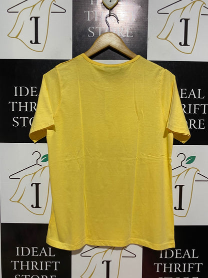 PIRE & NATWAL |M| BUST 19| B9| BRIGHT YELLOW CLASSIC COTTON T-SHIRT
