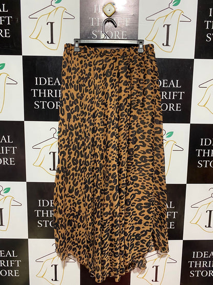| XL| WAIST 30| B9| ZARA LEOPARD PRINT MAXI SKIRT