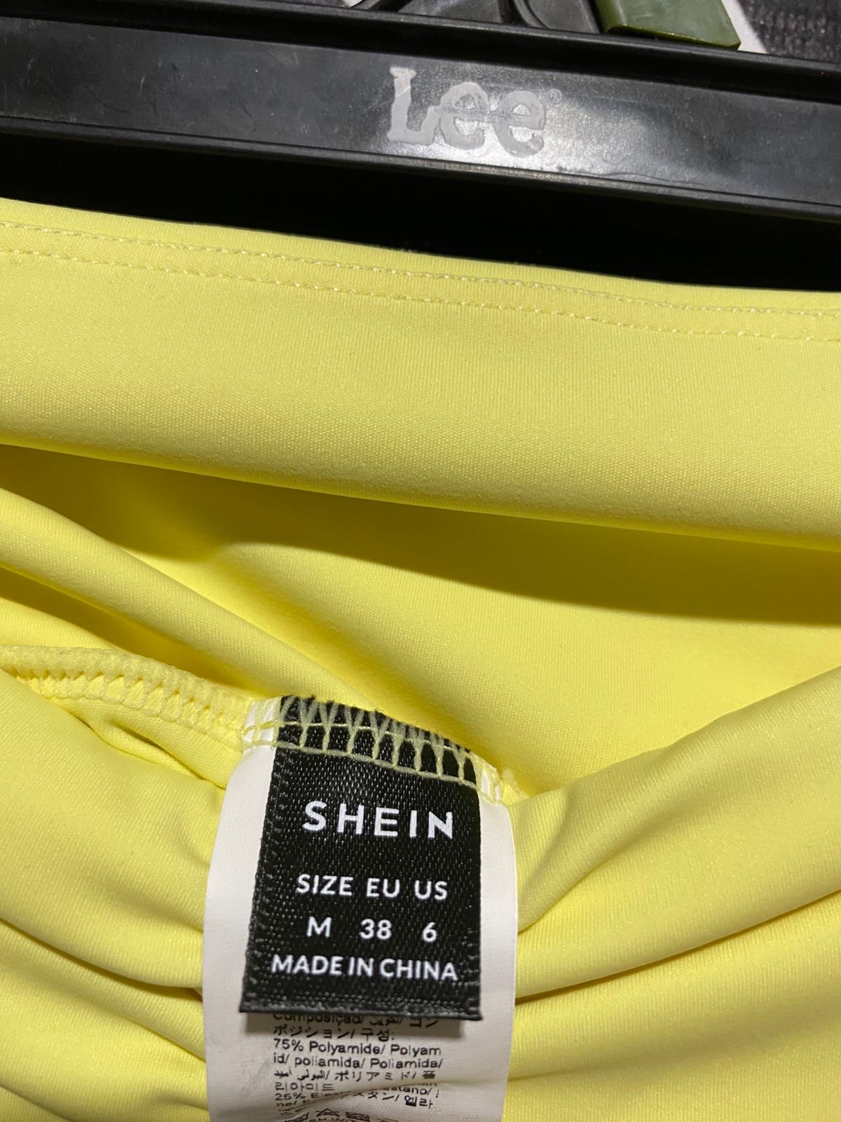 SHEIN |M| WAIST 25| B9| PREMIUM LEMON YELLOW V-FRONT RUCHE YOGA LEGGINGS FOR WOMEN