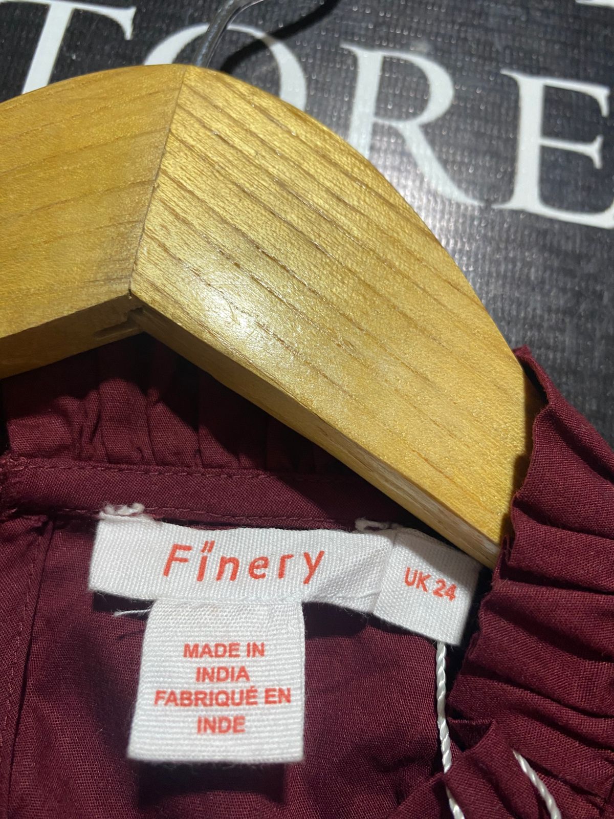 FINERY |M| WAIST 28| B9| THEORY LUXE BURGUNDY RUFFLED BOHEMIAN BLOUSE FOR WOMEN