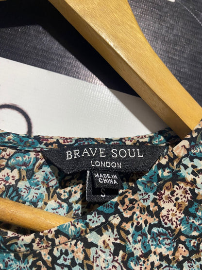 BRAVE SOUL |M| BUST 19| B9| VINTAGE-INSPIRED FLORAL DITSY PRINT MIDI DRESS FOR WOMEN