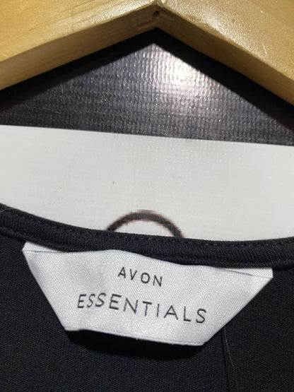 AVON | L| BUST 20| B10| MARKS & SPENCER ESSENTIALS BLACK COTTON CREW NECK T-SHIRT