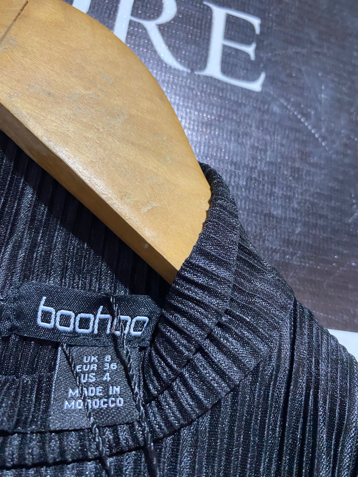 BOOHOO | S| BUST 17| B10 | PREMIUM BLACK LACE-FLARE SLEEVE TUNIC DRESS FOR WOMEN