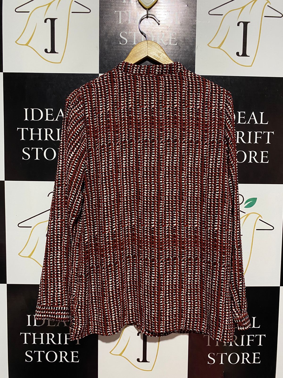 PAPAYA |L| BUST 21| B10| LUXE BURGUNDY RUFFLE EYELET BLOUSE FOR WOMEN