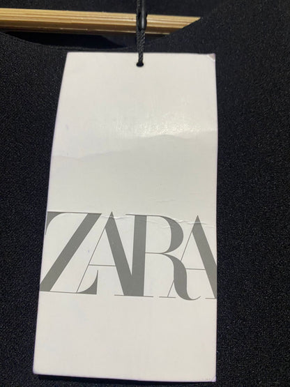 ZARA |M| BUST FREE| B10| BLACK CUT-OUT MIDI DRESS WITH DRAPED SLEEVES