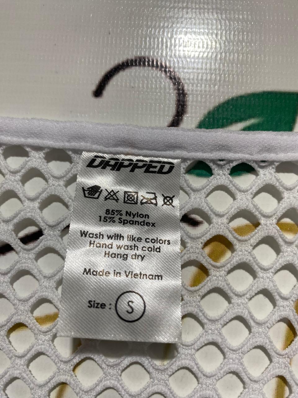 DAPPED |S| BUST 13| B10| WHITE MESH TWO-PIECE ACTIVEWEAR SET