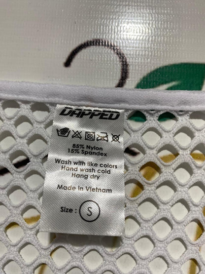 DAPPED |S| BUST 13| B10| WHITE MESH TWO-PIECE ACTIVEWEAR SET