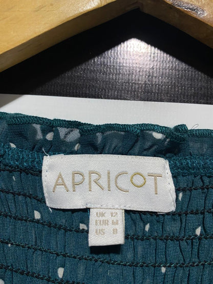 APRICOT |M| BUST 15 | B9| TEAL POLKA DOT SMOCKED MIDI DRESS