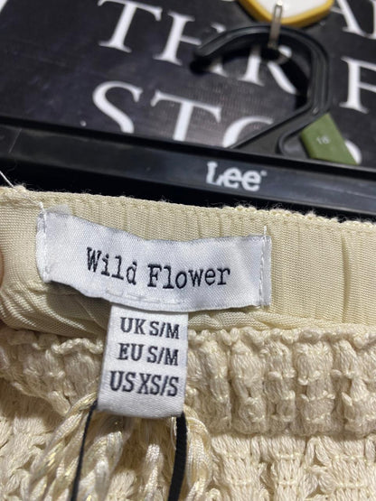 WILD FLOWER |M| WAIST 28| B9| BOHEMIAN CROCHET MAXI SKIRT(inner inside)