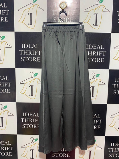 |M| WAIST 26| B9| LUXE SATIN CHARCOAL GREY MAXI SKIRT