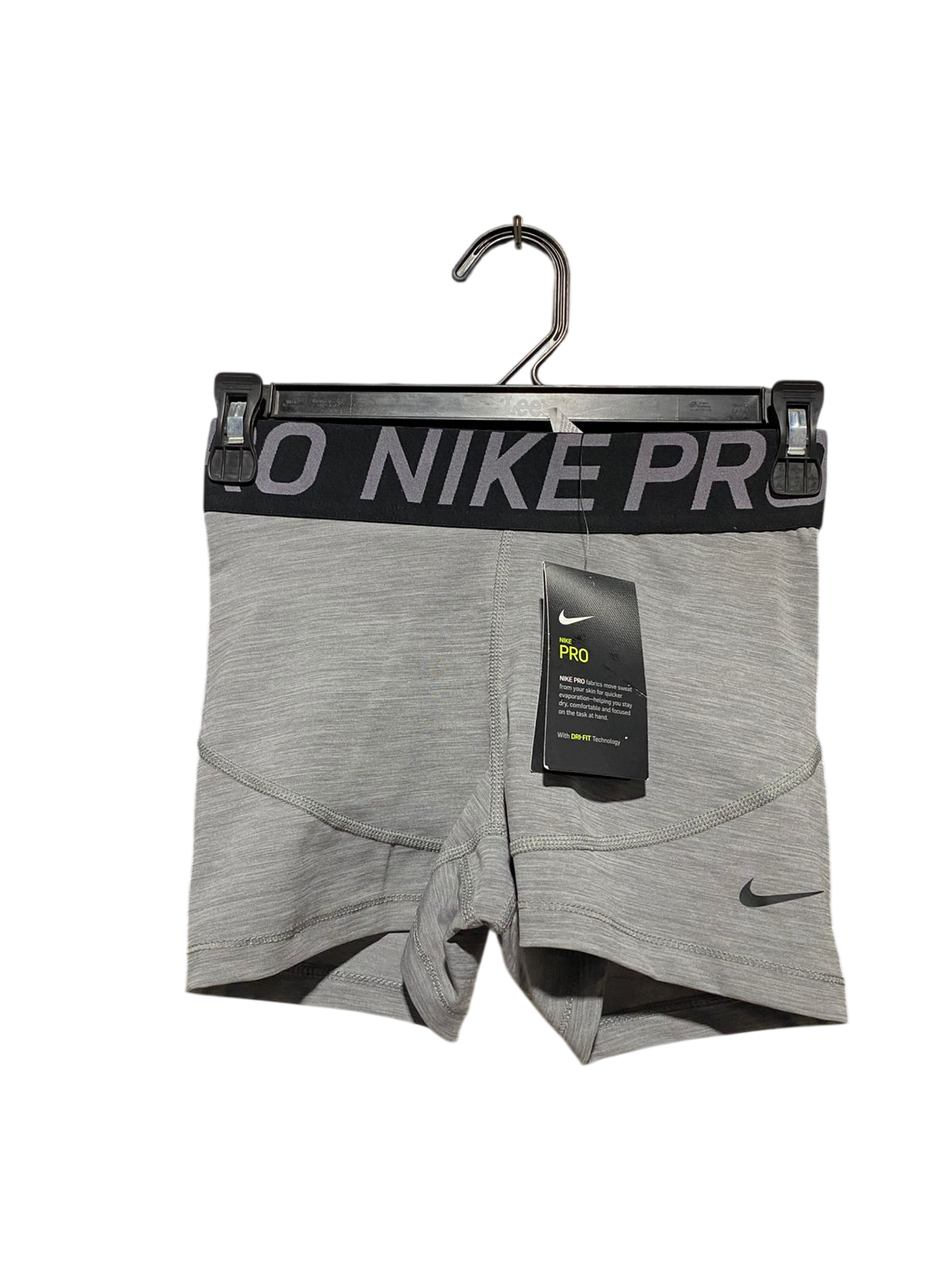 NIKE |XS| WAIST 24| B10| WOMEN'S DRI-FIT HEATHERED GREY TRAINING SHORTS