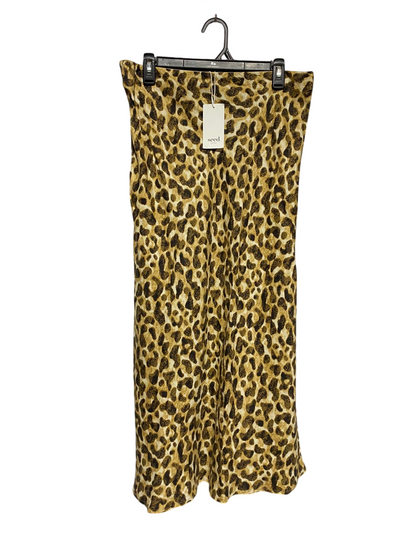 SEED |XL| WAIST 34| B10| HERITAGE LEOPARD PRINT MIDI SKIRT