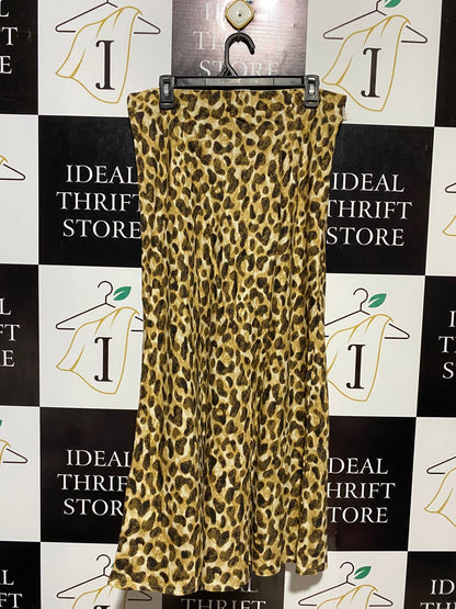 SEED |XL| WAIST 34| B10| HERITAGE LEOPARD PRINT MIDI SKIRT