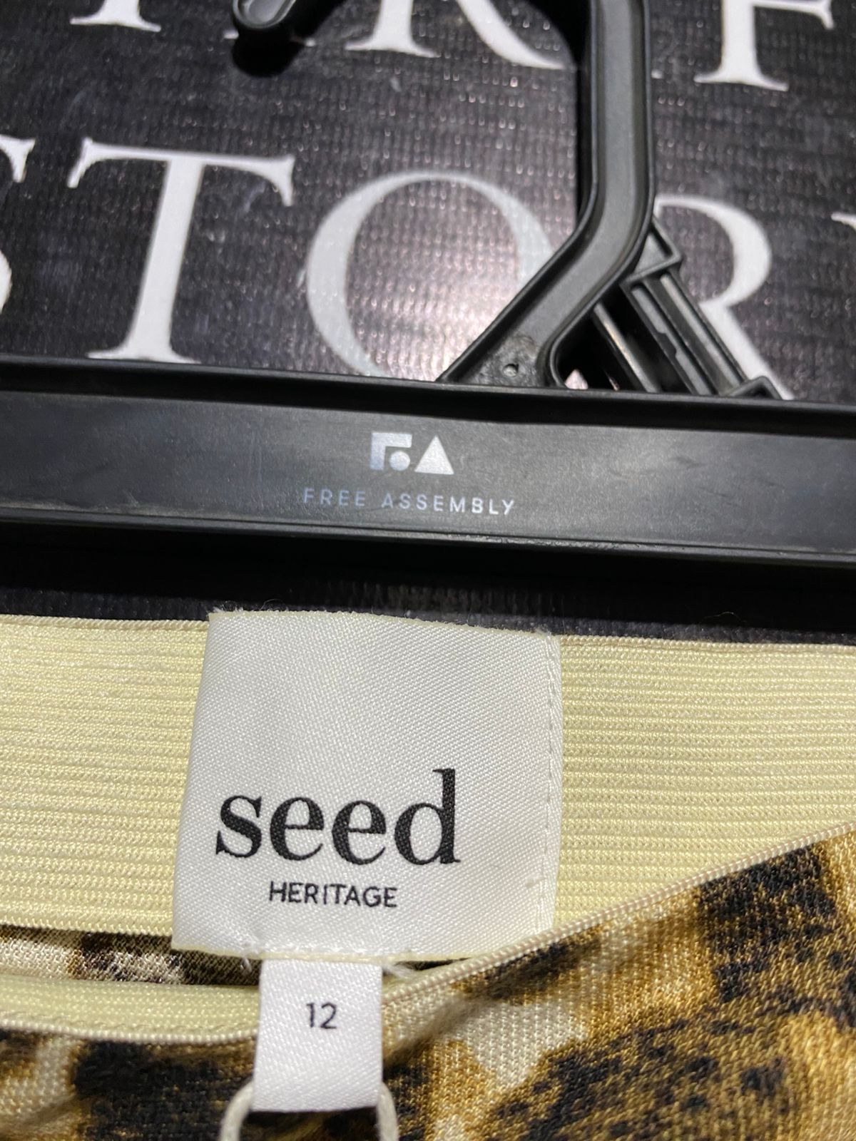 SEED |XL| WAIST 34| B10| HERITAGE LEOPARD PRINT MIDI SKIRT