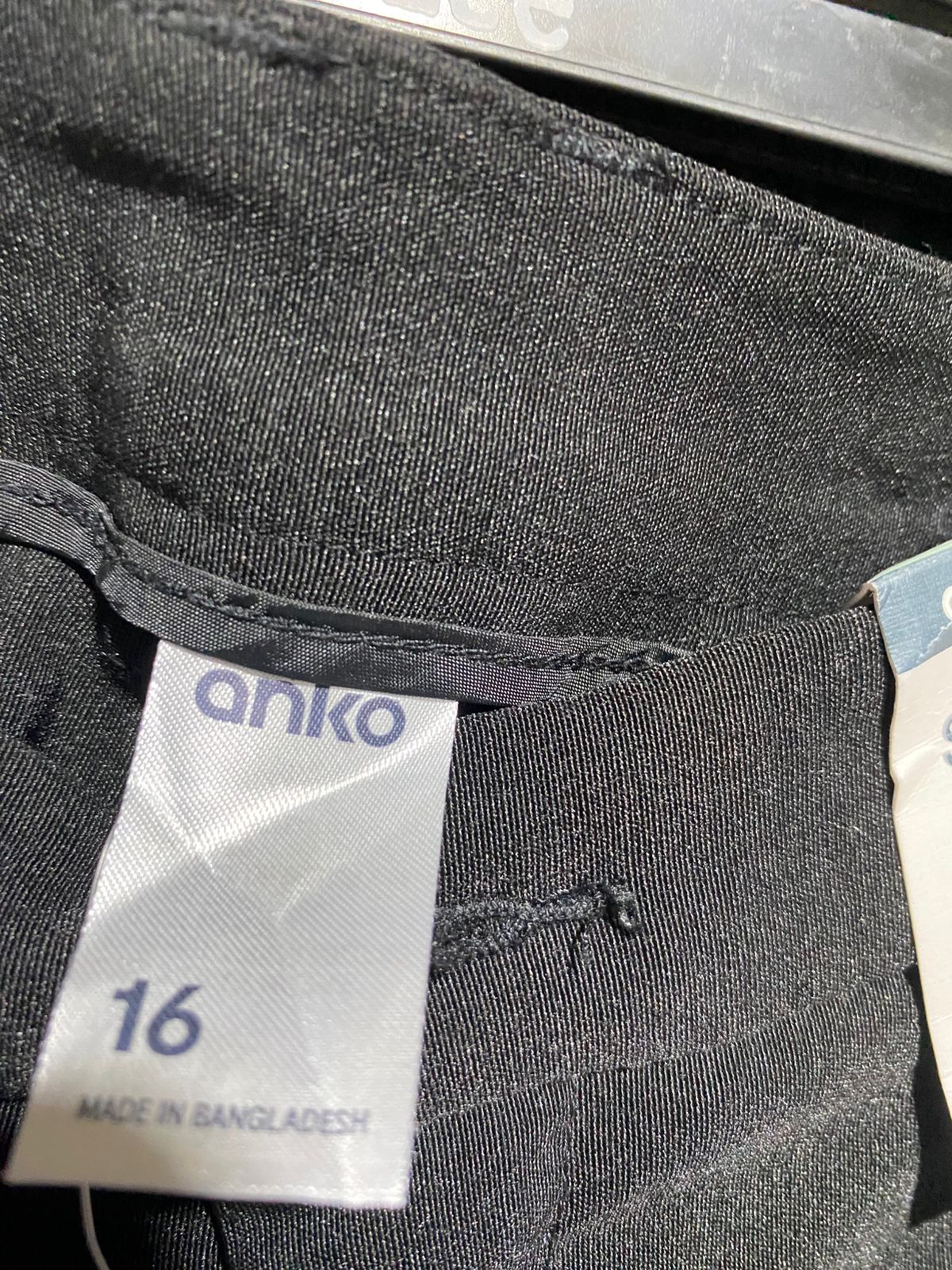 ANKO |XL| WAIST 34| B10| WOMEN'S SLIM FIT MID RISE STRETCH TROUSERS - BLACK