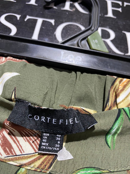 CORTEFIEL |XL| WAIST 32| B10| FLORAL PRINT WIDE-LEG PALAZZO PANTS