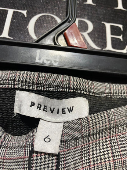 PREVIEW |S| WAIST 26| B10| WOMEN'S GREY CHECKERED SLIM FIT TROUSERS