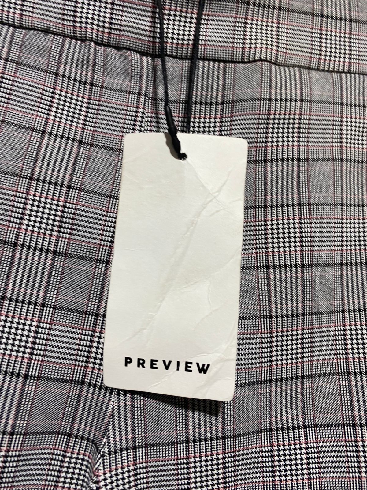 PREVIEW |S| WAIST 26| B10| WOMEN'S GREY CHECKERED SLIM FIT TROUSERS