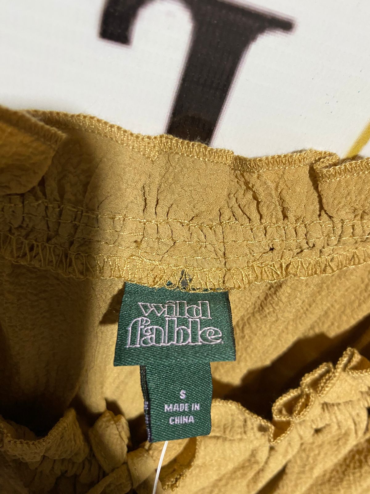 WILD FABLE |S| BUST 15| B10| WOMEN'S RUFFLED TIERED CAMI TOP MUSTARD YELLOW