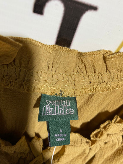 WILD FABLE |S| BUST 15| B10| WOMEN'S RUFFLED TIERED CAMI TOP MUSTARD YELLOW