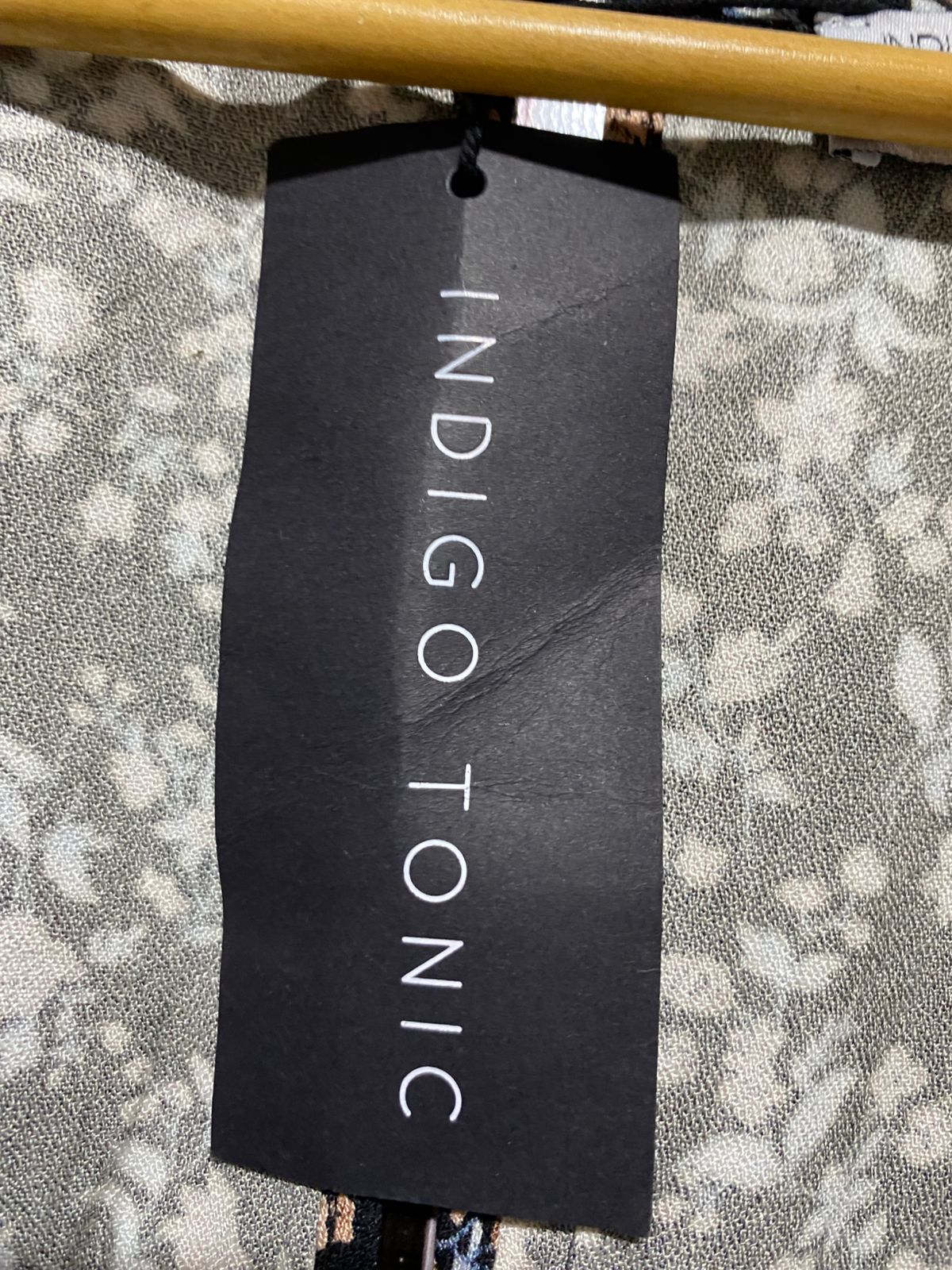 INDIGO TONIC |L| BUST 19| B10| WOMEN'S FLORAL V-NECK SHORT SLEEVE MIDI DRESS