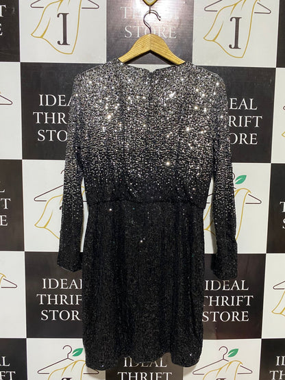 FOREVER NEW |L| BUST 19| WOMEN’S OMBRE SEQUIN LONG SLEEVE MINI DRESS