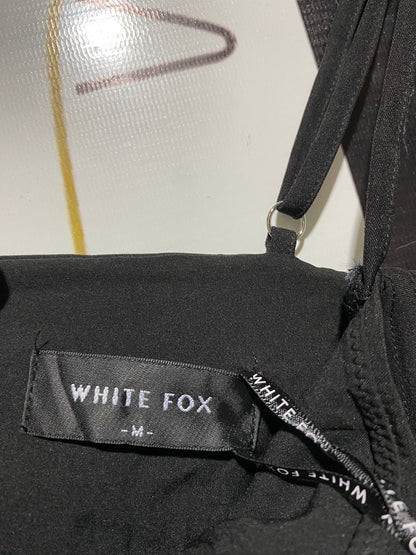 WHITE FOX |M| BUST 16| B10| WOMEN'S BLACK CORSET STYLE BUSTIER CROP TOP