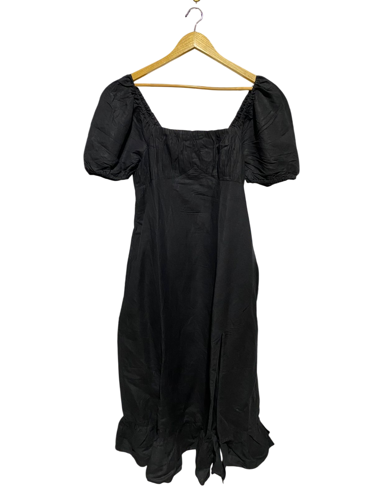 LILY LOVES | S| BUST 17| B11| ELEGANT PUFF SLEEVE RUFFLE HEM MAXI DRESS