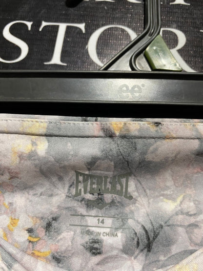 EVERLAST |M| WAIST 28| B11|  ABSTRACT FLORAL ACTIVEWEAR LEGGINGS - METALLIC ACCENT CROPPED TIGHTS