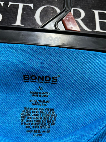 BONDS |M| WAIST 26| B11|  : VIBRANT CERULEAN BLUE SEAMLESS HIGH-RISE BIKER SHORTS