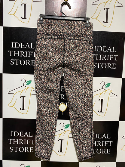 BODY |M| WAIST 27| B11|  VINTAGE DITSY FLORAL HIGH-RISE LEGGINGS - EARTH TONE ACTIVEWEAR