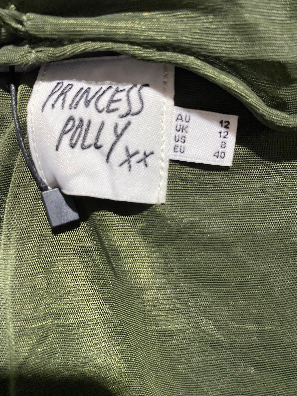 PRINCESS POLLY |M| BUST 15| B11| OLIVE GREEN RUCHED BODYSUIT