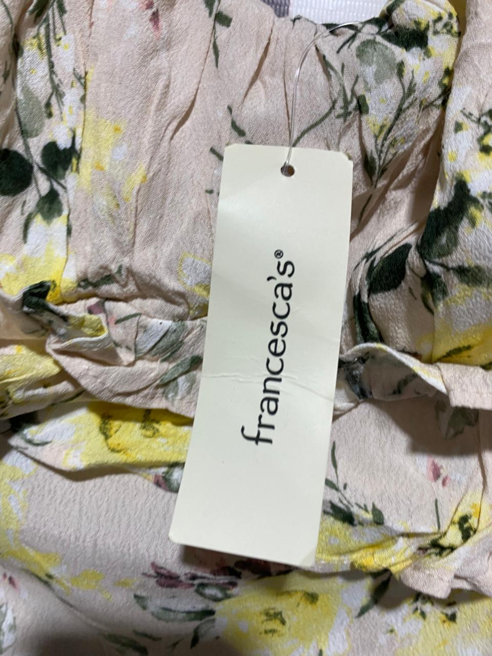 TRIXX |M| BUST 16| B11| PASTEL FLORAL RUFFLE ACCENT MIDI DRESS
