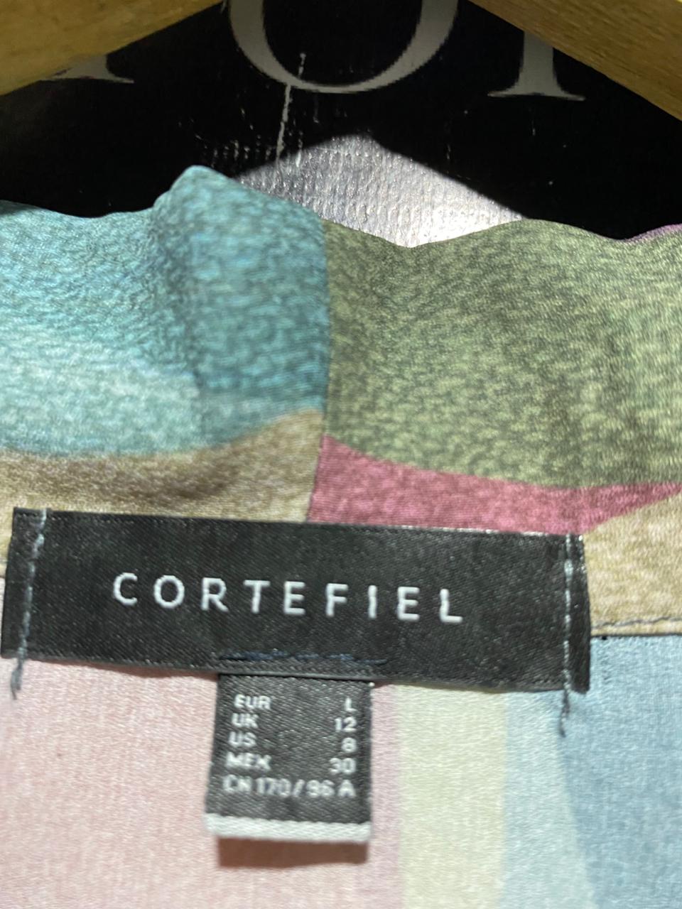 CORTEFIEL |L| BUST 20| B11| MULTICOLOR ABSTRACT PRINT SURPLICE MAXI DRESS