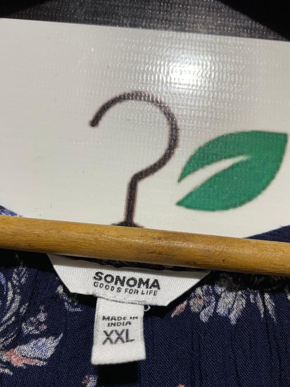 SONOMA | XXL| BUST 28| B 11|  GOODS FOR LIFE NAVY FLORAL BOHO BLOUSE