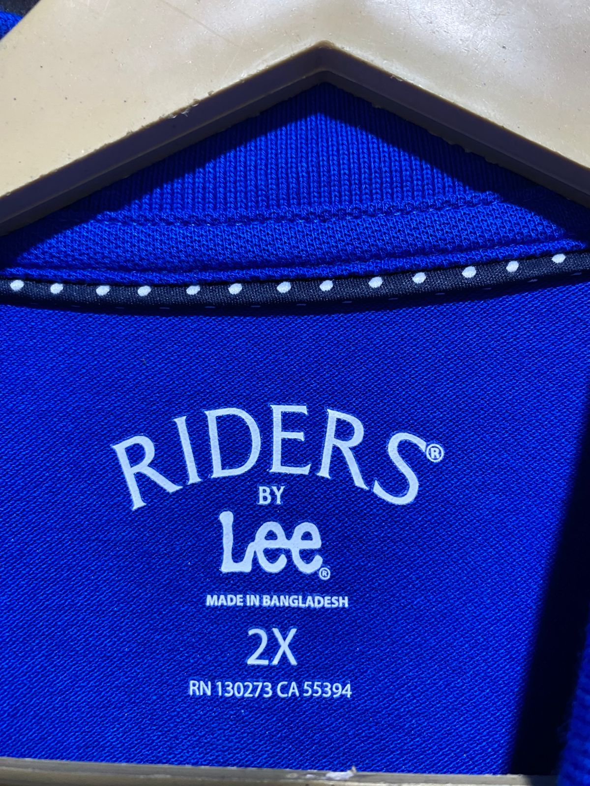 RIDERS | XXL| BUST 26| B11| BY LEE WOMEN’S SHORT SLEEVE POLO SHIRT – ROYAL BLUE