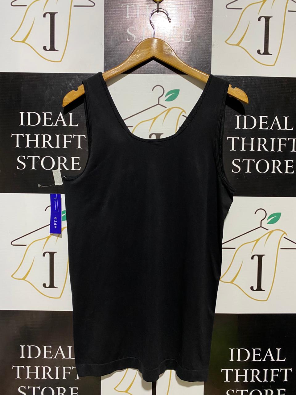 WOMEN PLUS | M| BUST 17| B11| BLACK SLEEVELESS TANK TOP