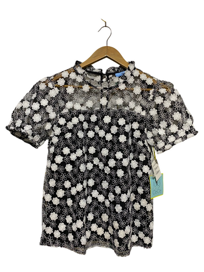 CE CE |M| BUST 18| B11| FLORAL EMBROIDERED PUFF SLEEVE LACE BLOUSE