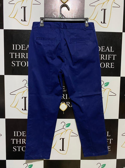 SANTORINI |L| WAIST 30| B11| PREMIUM ROYAL BLUE COTTON CHINO TROUSERS