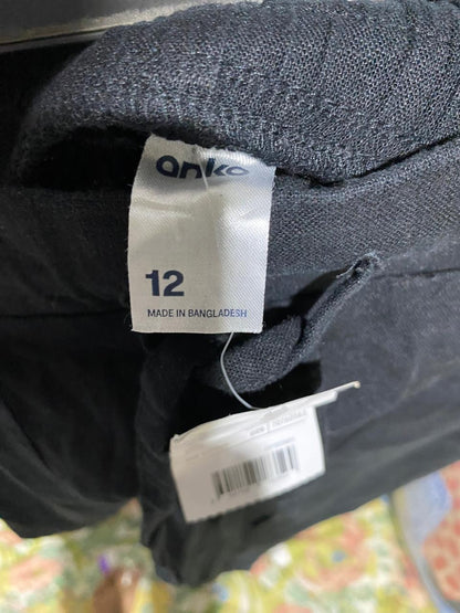 ANKO |L| WAIST 32| B11| ESSENTIAL BLACK ELASTIC WAIST JOGGER PANTS WITH DRAWSTRING