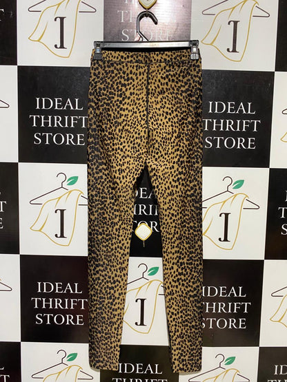 H&M |S| WAIST 24| B11| BOLD LEOPARD PRINT HIGH-WAISTED STRETCH LEGGINGS