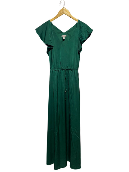 H&M |M| BUST 17| B13| EMERALD GREEN SILKY V-NECK MAXI DRESS