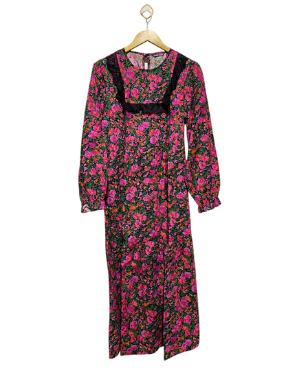SHEIN |M| BUST 19| B13| ROMANTIC FLORAL LACE-TRIM MAXI DRESS