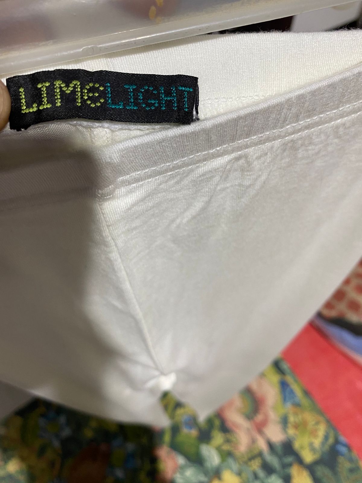 LIME LIGHT |XS| WAIST 22| B13| OFF-WHITE STRETCH COTTON TIGHTS