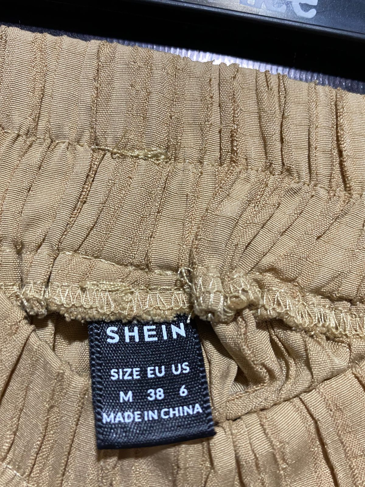 SHEIN |M| WAIST 26| B13| MUSTARD TEXTURED WIDE-LEG PALAZZO PANTS