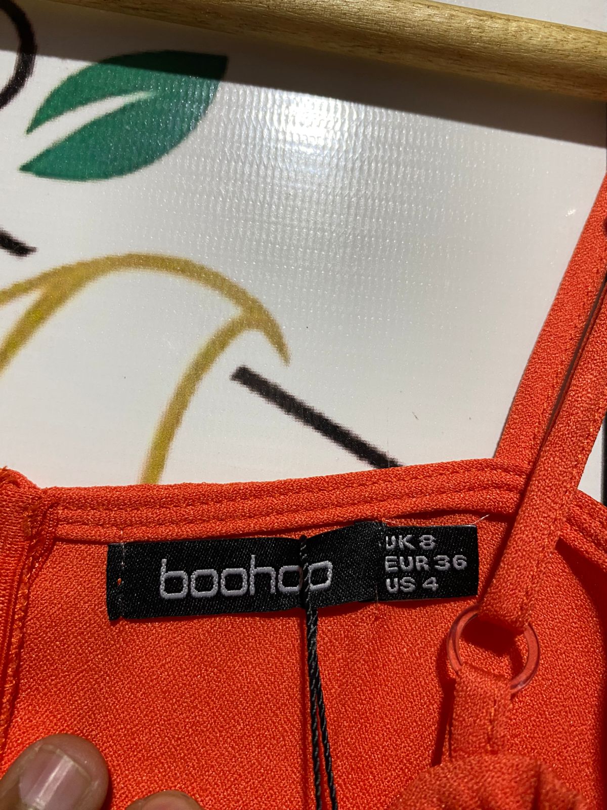 BOOHOO |S| BUST 15| B13| VIBRANT ORANGE TIERED MAXI SUN DRESS