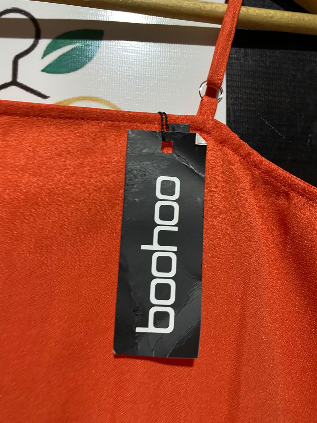 BOOHOO |S| BUST 15| B13| VIBRANT ORANGE TIERED MAXI SUN DRESS